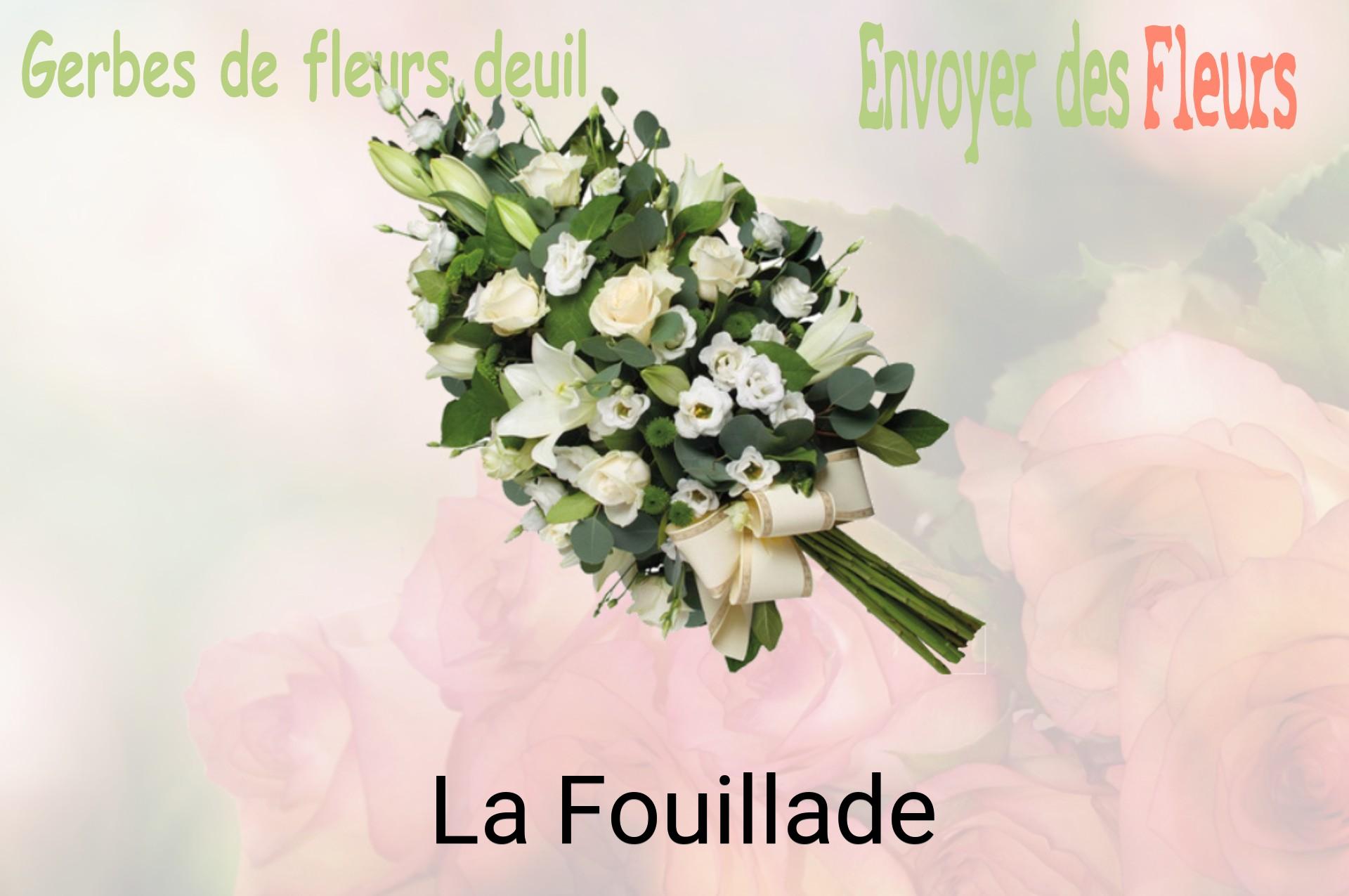 Gerbe de fleurs de deuil livrée à La Fouillade